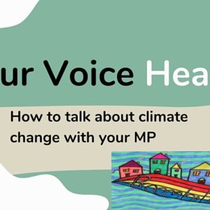Poster for event by Hope for the future How to talk to your MP about climate change
