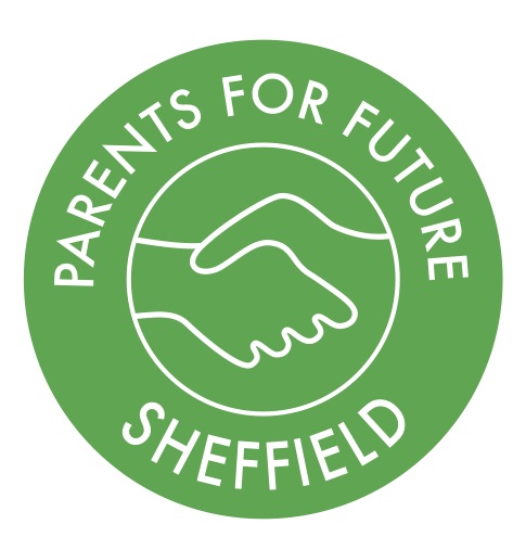 Logo for Parents for Future Sheffield - a group of local parents concerned about the climate crisis, working together to keep our planet liveable for our children.