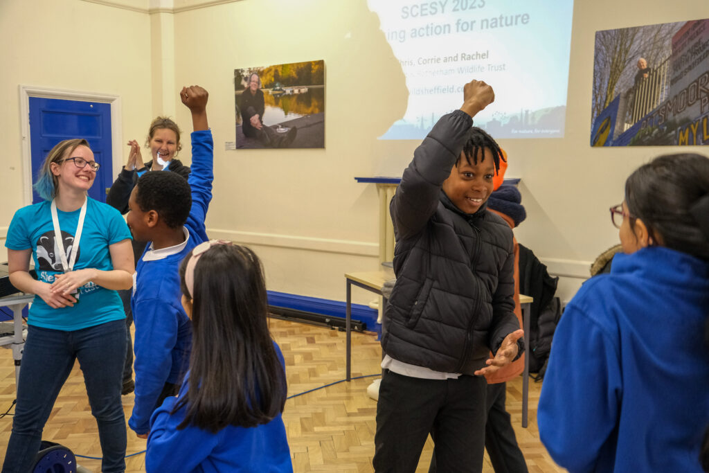 Dore Primary being energised for nature in Sheffield and Rotherham Wildlife Trust’s session.
