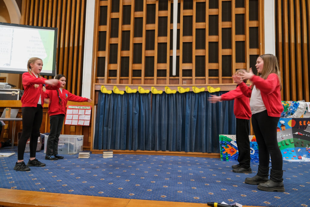 Greenhill’s performance poetry was a great hit with students and teachers.